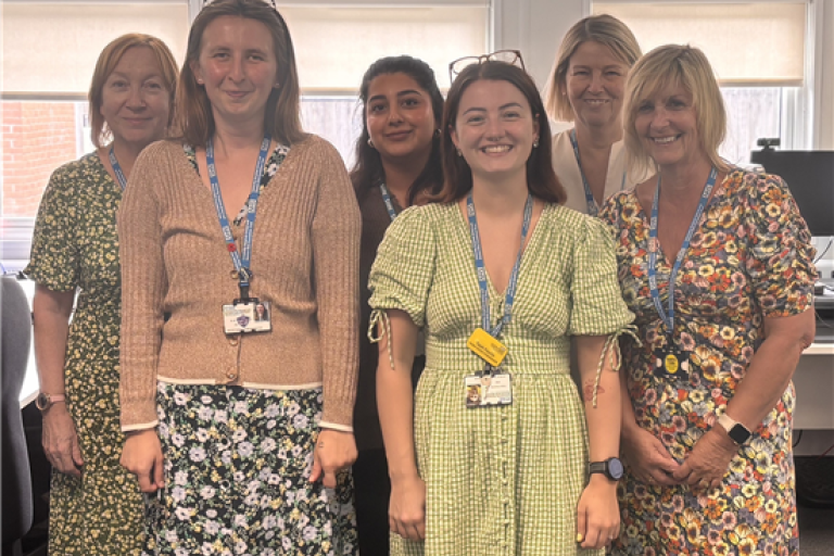 Group photo of the Central Outpatients team at Weston