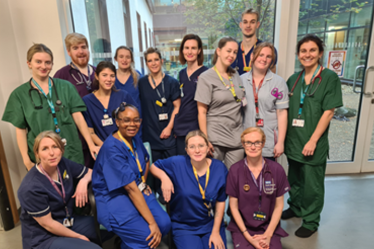 Group photo of the blood borne virus testing team