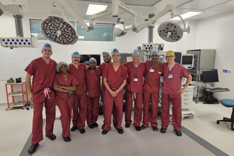 Bristol Surgerical Centre team smile for day 1 group photo
