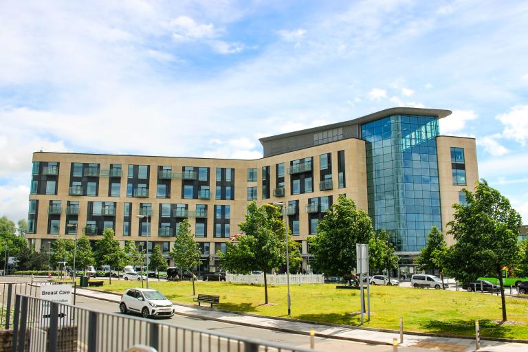 Front of the Brunel Building, Southmead Hospital