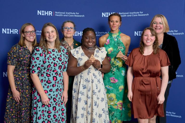The NIHR Clinical Research Facility team collect their award