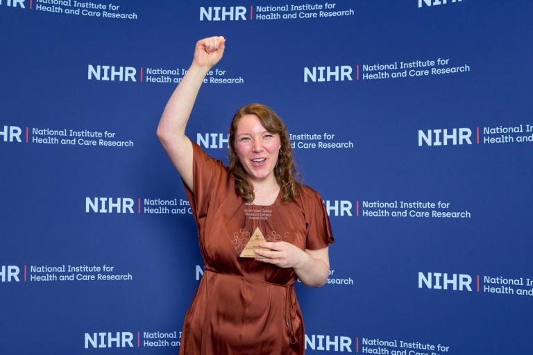 Eve Watson receives her award