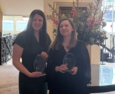 Mihaela Boca and Cathy Penman with their awards