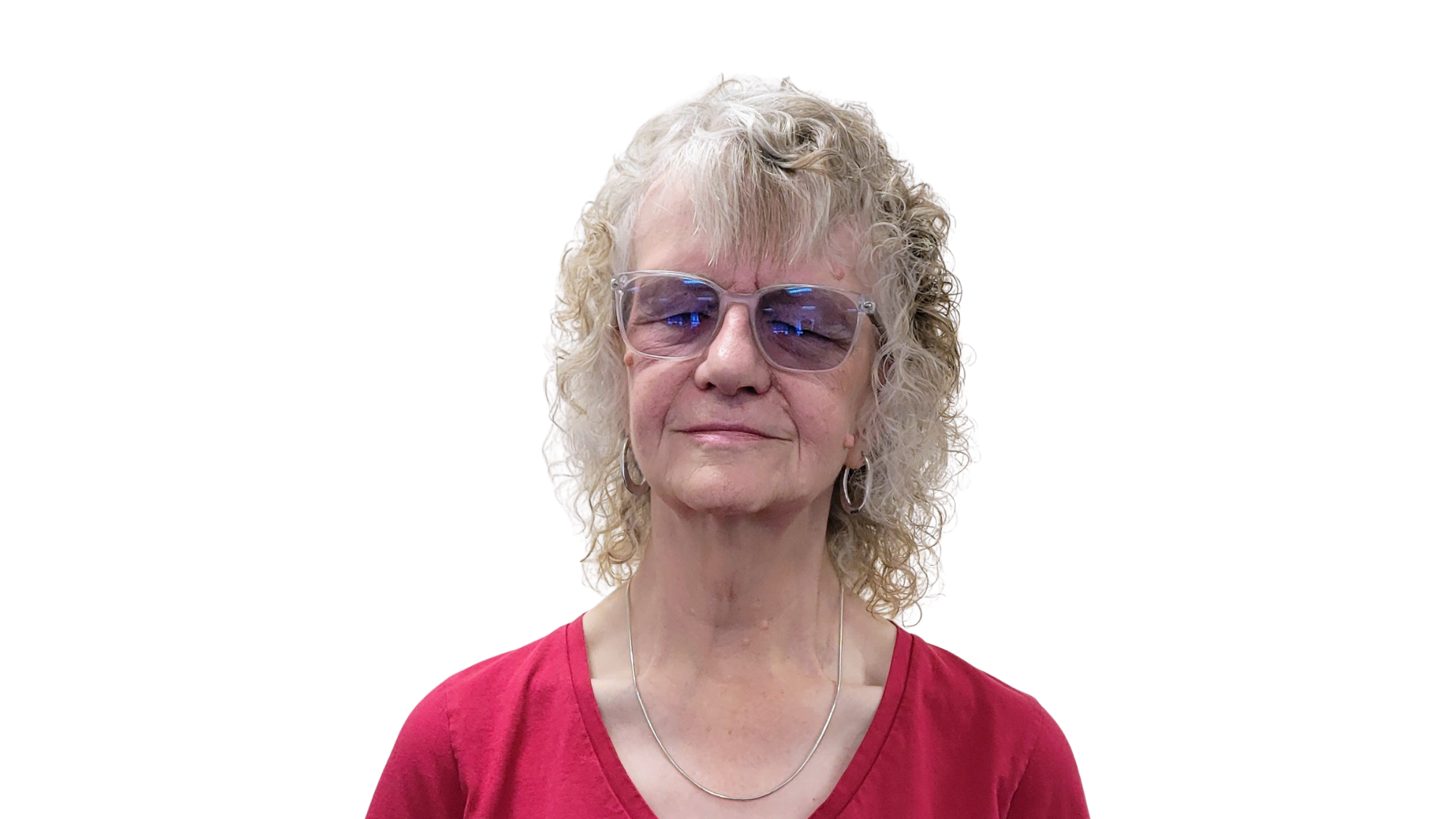 Heather Armstrong smiling to camera against a white background