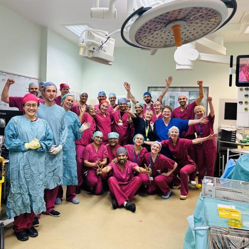 Gynaecology Surgery team pose for group photo 